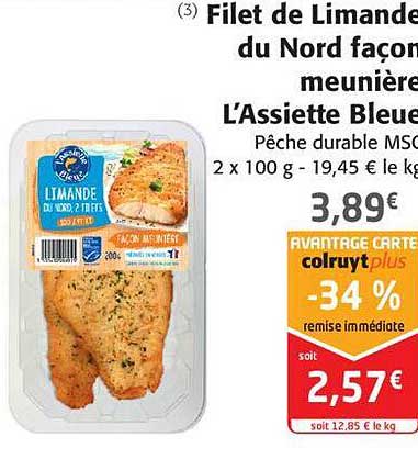 Filet De Limande Du Nord Façon Meunière L'assiette Bleue