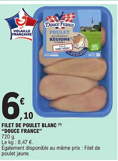 Filet De Poulet Blanc "douce France"