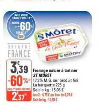 fromage nature à tartiner st môret