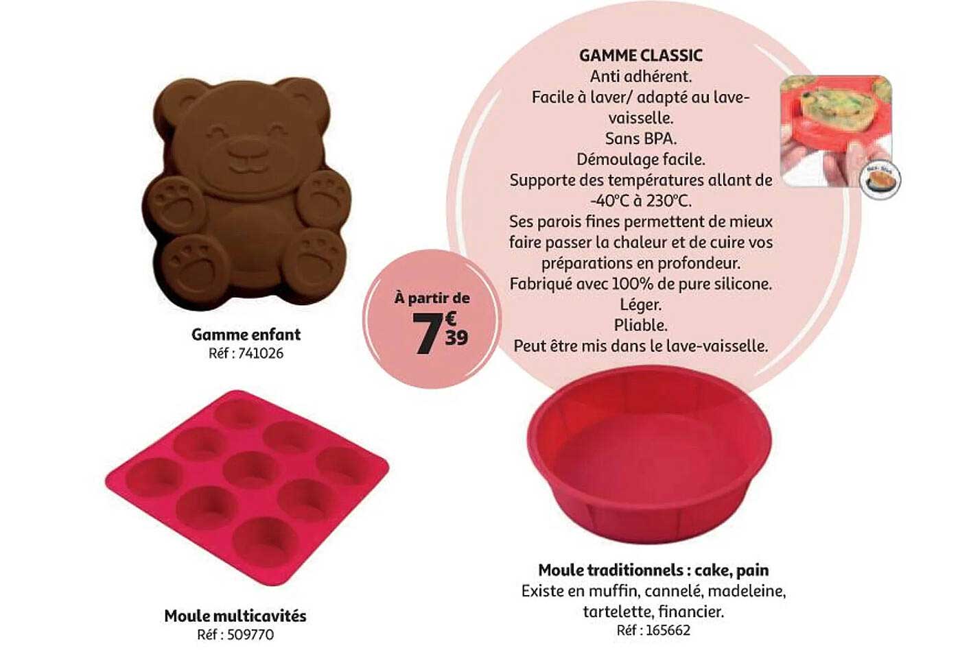 gamme enfant, moule multicavités, moule traditionnels : cake, pain