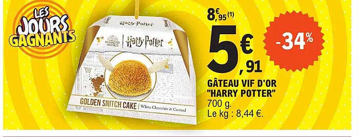gâteau vif d'or "harry potter"