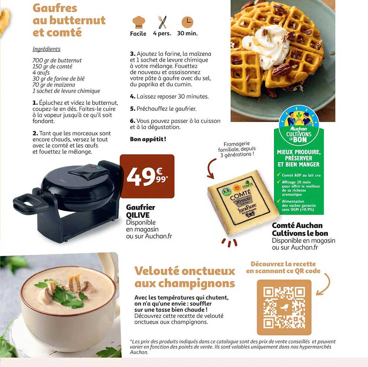 gaufrier qilive, comté auchan cultivons le bon