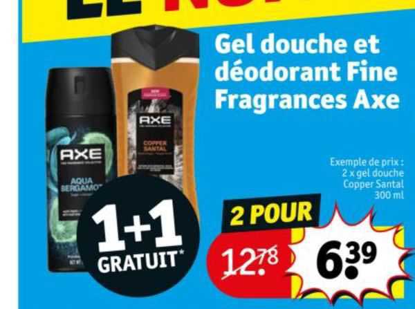 gel douche et déodorant fine fragrances axe