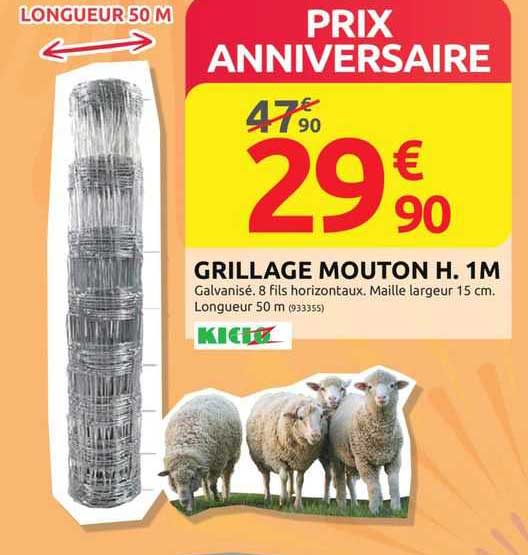 grillage mouton h. 1m kicio