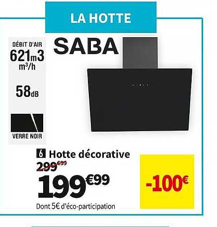 hotte décorative saba