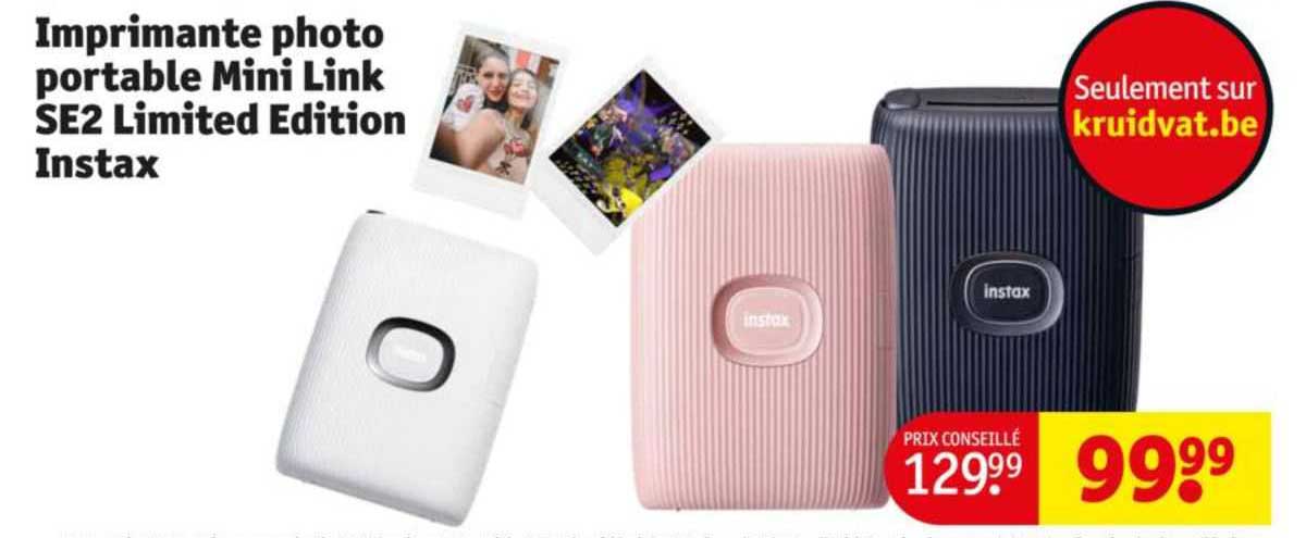 imprimante photo portable mini link se2 limited edition instax