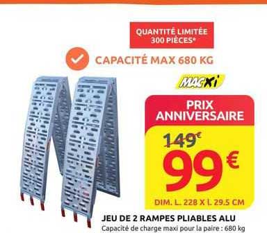 jeu de 2 rampes pliables alu