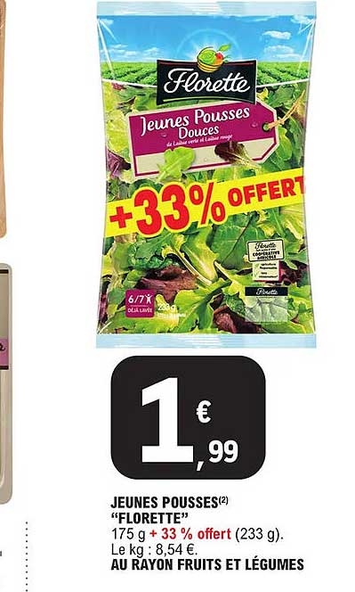 jeunes pousses "florette"