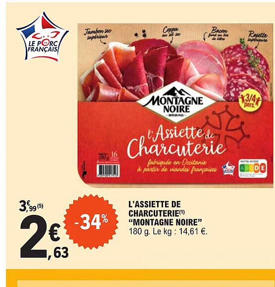 l'assiette de charcuterie "montage noir"