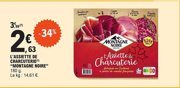 l'assiette de charcuterie "montagne noire"