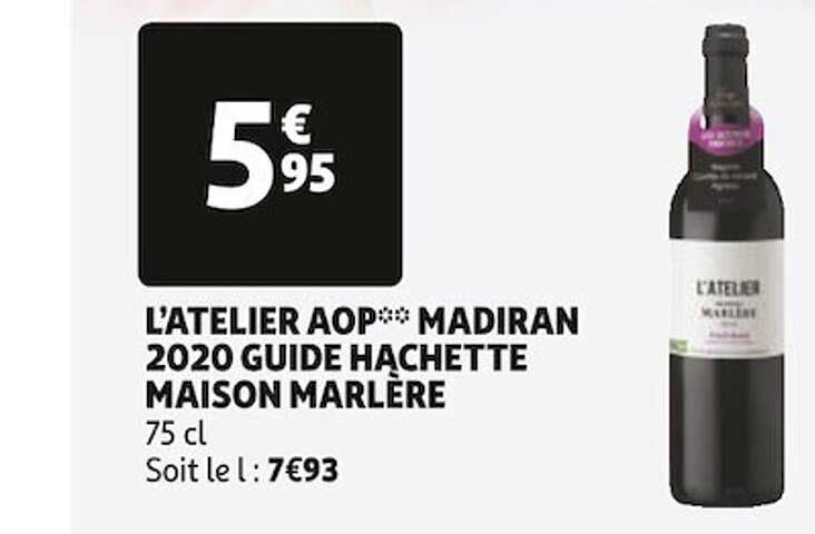 l'atelier aop madiran 2020 guide hachette maison marlère