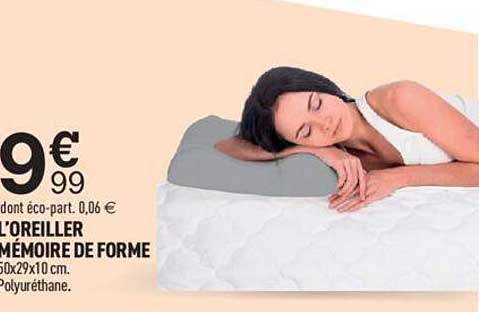 l'oreiller mémoire de forme