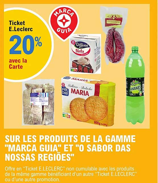 la gamme "marca guia" et "o sabor das nossas regióes"