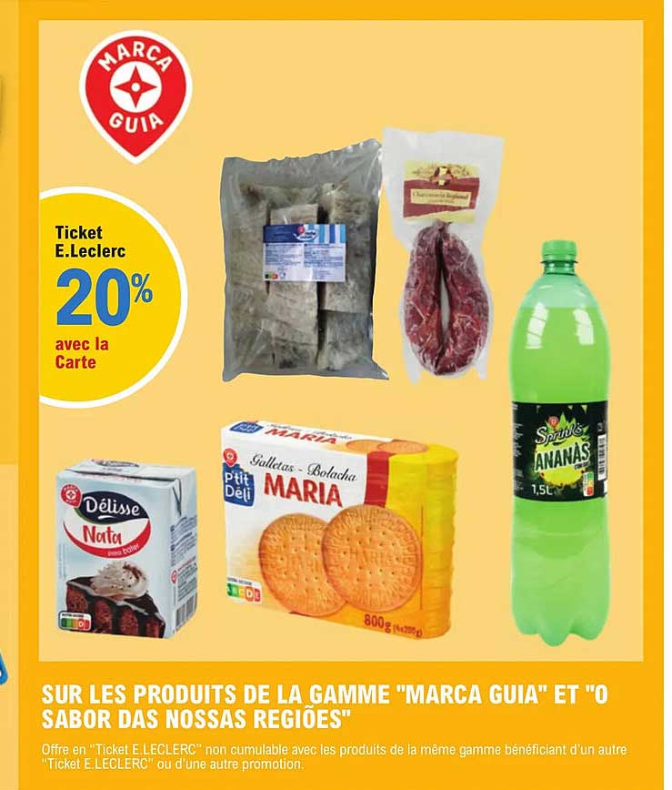 la gamme "marca guia" et "o sabore das nossas regiós"