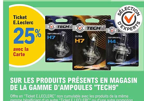 la gamme d'ampoules "tech9"