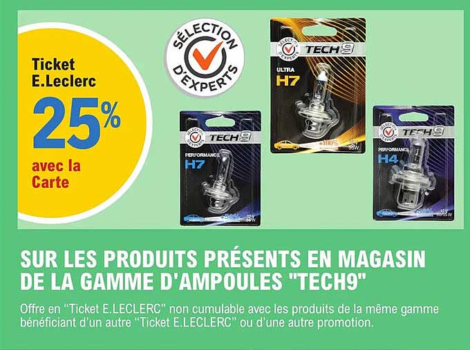la gamme d'ampoules "tech9"