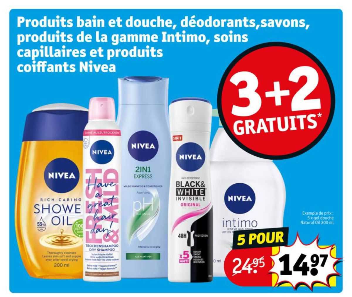 la gamme intimo, soins capillaires et produits coiffants nivea