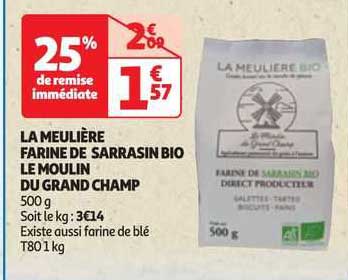 la meulière farine de sarrasin bio le moulin du grand champ