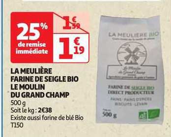 la meulière farine de seigle bio le moulin du grand champ