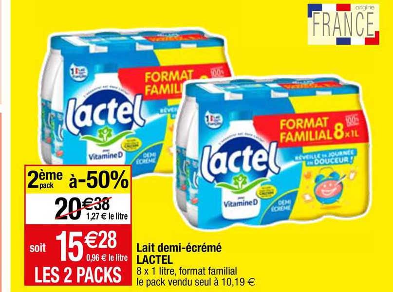 lait demi-écrémé lactel