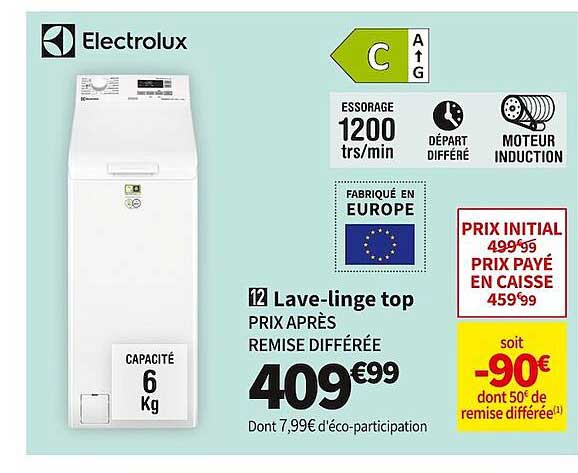 lave-linge top electrolux