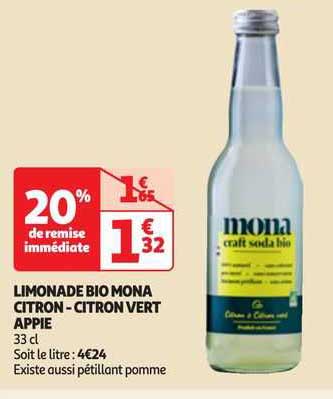 limonade bio mona citron - citron vert appie