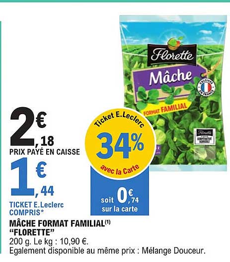 mâche format familial "florette"