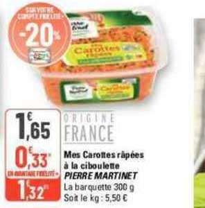 mes carottes râpées à la ciboulette pierre martinet