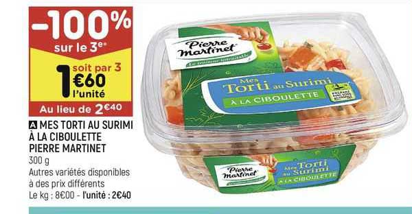 mes torti au surimi à la ciboulette pierre martinet