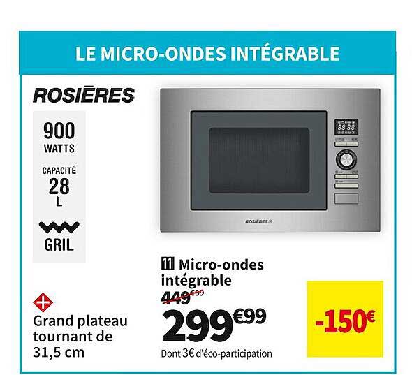 micro-ondes intégrable rosières