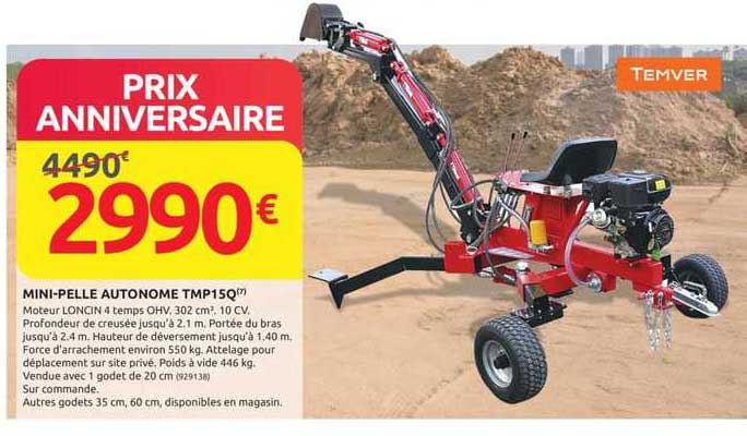 mini-pelle autonome tmp12q temver