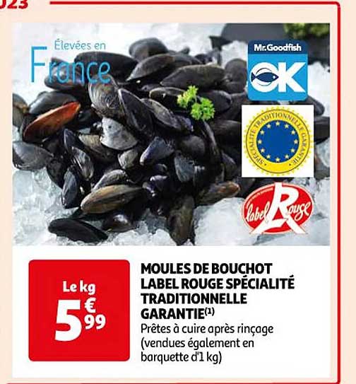 moules de bouchot label rouge spécialité traditionnelle garantie