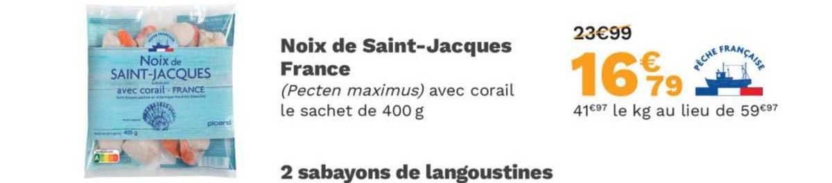 noix de saint-jacques france, 2 sabayons de langoustines