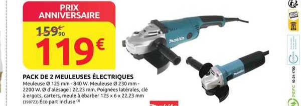 Pack De 2 Meuleuses électriques Makita