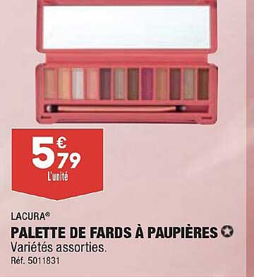 palette de fards à paupières lacura