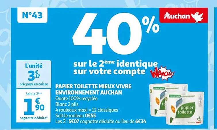 papier toilette mieux vivre environnement auchan