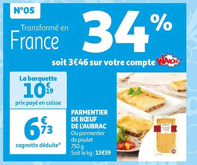 parmentier de bœuf de l'aubrac