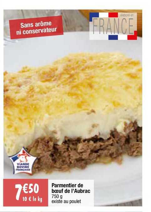 parmentier de bœuf de l'aubrac