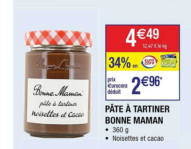 pâte à tartiner bonne maman