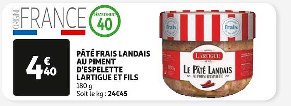 pâté frais landais au piment d'espelette lartigue et fils