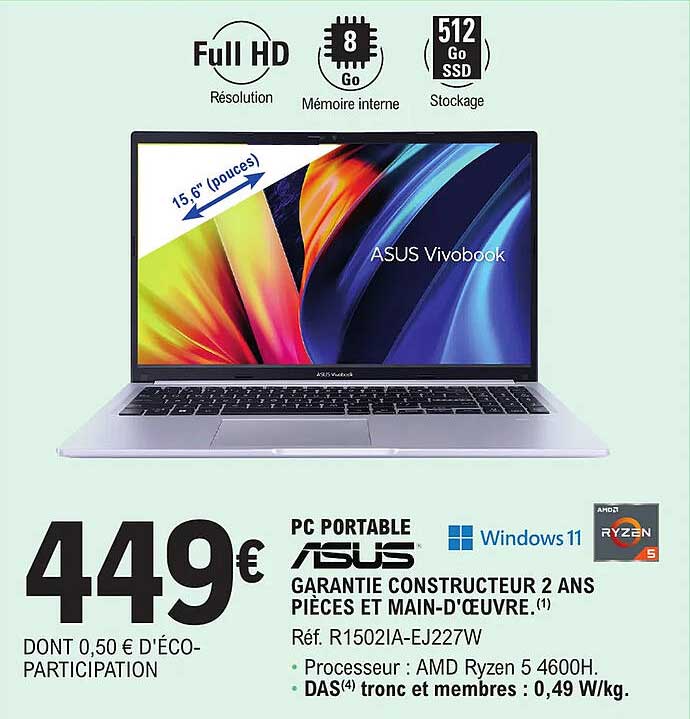 Pc Portable Asus 15,6"
