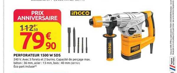 perforateur 1500w sds ingco