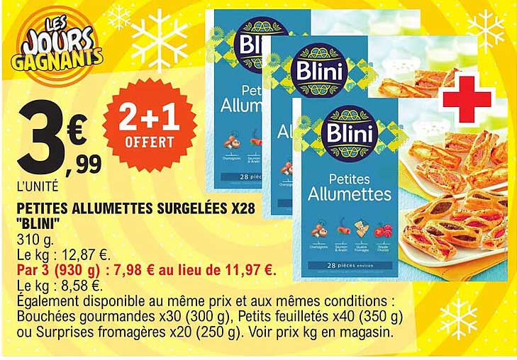 petites allumettes surgelées x28 "blini"