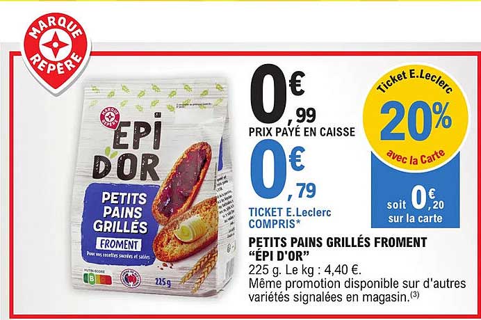 Petits Pains Grillés Froment "épi D'or"