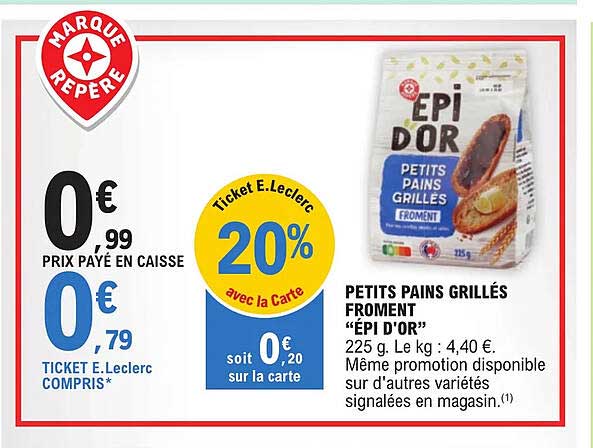 Petits Pains Grillés Froment "épi D'or"