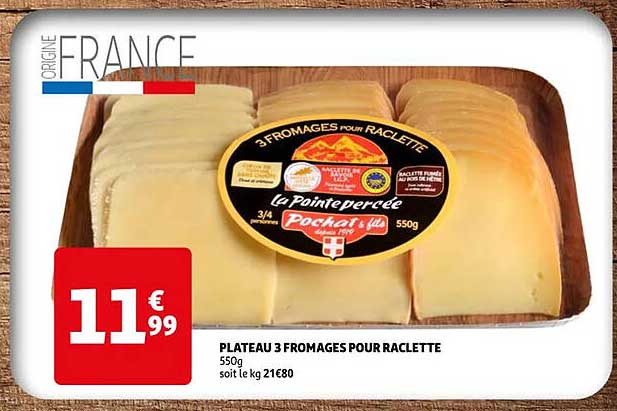 Plateau 3 Fromages Pour Raclette