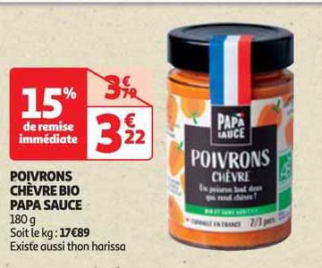 poivrons chèvre bio papa sauce