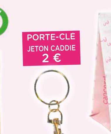 porte-cle jeton caddie