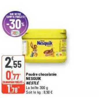 Poudre Chocolatée Nesquik Nestlé