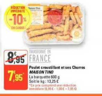 poulet croustillant et ses churros maison tino